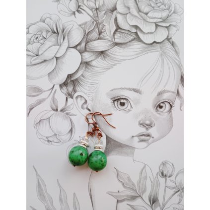 Náušnice, 1015, Aghata, 1 pár