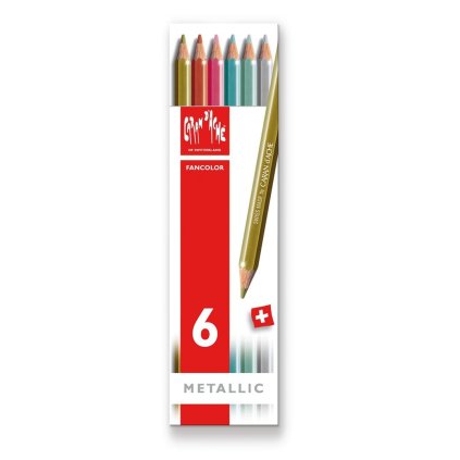 Caran d'Ache, 1284.406, Fancolor Metallic, metallic crayons, 6 pcs.