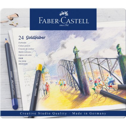 Faber Castell, 114724, Goldfaber, sada uměleckých pastelek, 24 ks