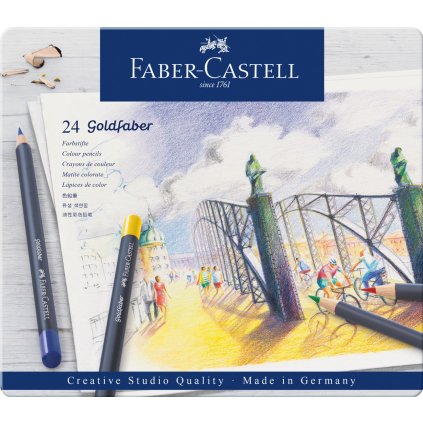 Faber Castell, 114724, Goldfaber, zestaw ołówków artystycznych, 24 szt.
