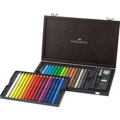 Faber-Castell, ALBRECHT DÜRER MAGNUS, 116900, dárková sada pastelek s dřevěné kazetě, 34 kusů