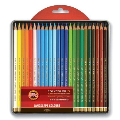Koh-i-noor, 3824024015PL, Polycolor, souprava uměleckých pastelek, speciální řada, krajina 24 ks