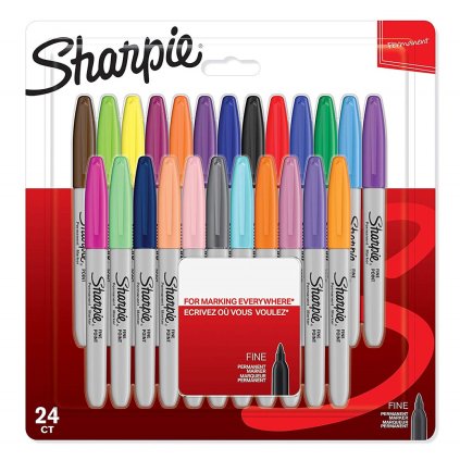 Sharpie, 1996113, permanentní, umělecké fixy z USA, 24 ks
