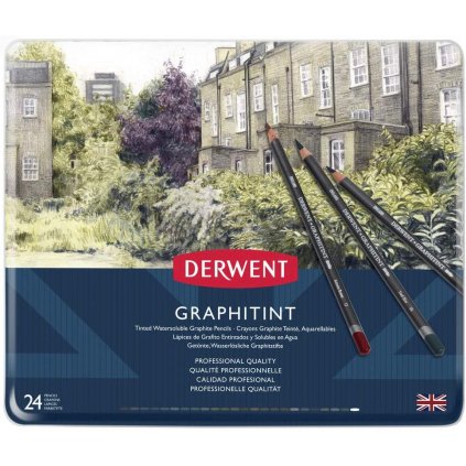 Derwent, Graphitint, sada barevných grafitových tužek, 24 ks