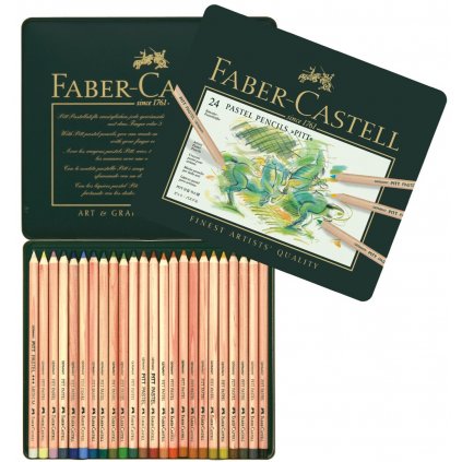 Faber-Castell, Pitt pastel, suchý pastel ve dřevě, 24 ks