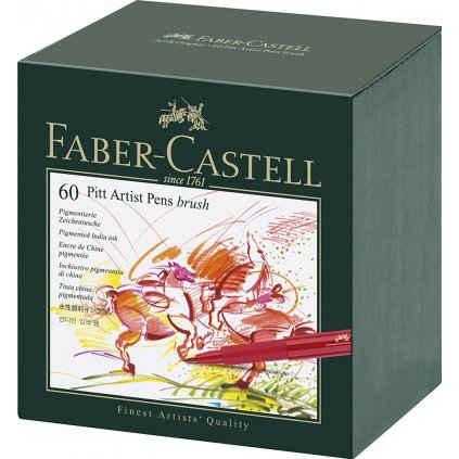 Faber-Castell, PITT artist pens, studio box, brush popisovače, 60 ks