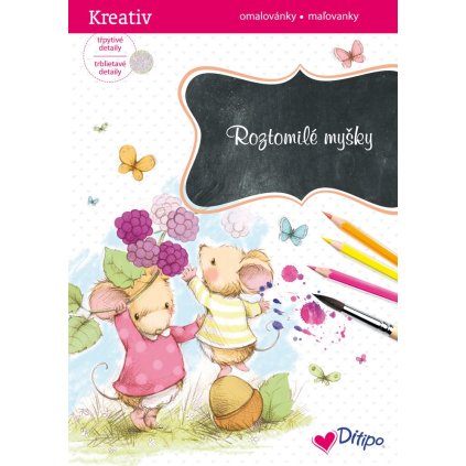 Ditipo, 7005004, Třpytivé malování, Roztomilé myšky