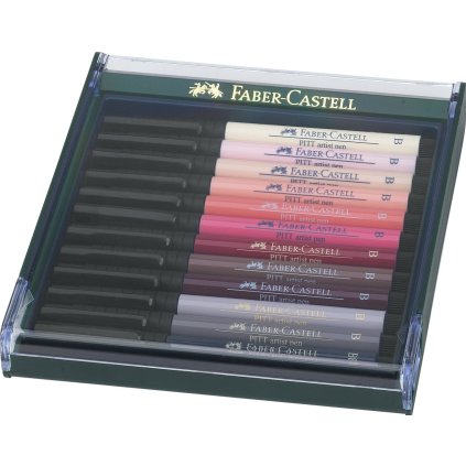 Faber-Castell, 267424, pisaki artystyczne PITT, pędzel, odcienie skóry, 12 szt.