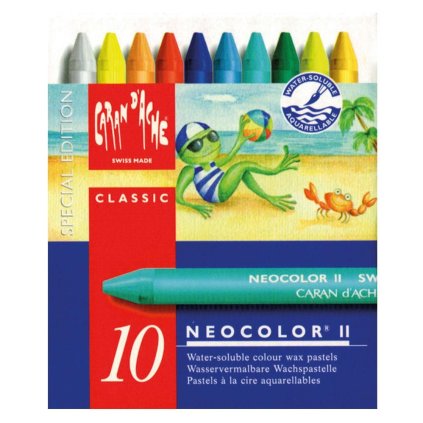 Caran d´Ache, 7500.912, Neocolor II., akvarelové pastely, limitovaná edice, summer colours, 10 ks