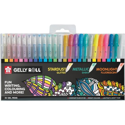 Sakura, POXPGBMIX24, Gelly roll mixed set, sada gelových per, 24 ks