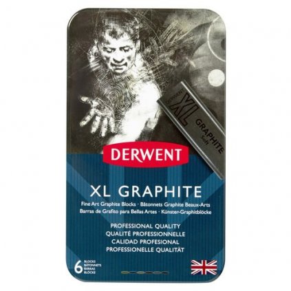 Derwent, XL Graphite, sada uměleckých grafitů XL, 6 kusů