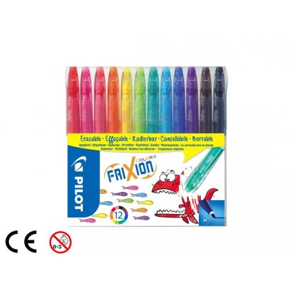 Pilot, SW-FC-S12, Frixion Colors, sada gumovatelných fixů, 12 ks