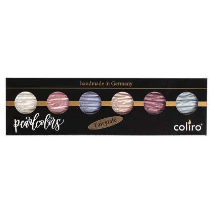 Coliro, M760, Pearl colors, metalické, perleťové akvarelové barvy, 6 odstínů, Fairytale