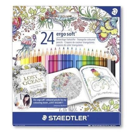Staedtler, 157 C24JB, Ergo Soft, pastelky, limitovaná edice Johanna Basford, 24 ks