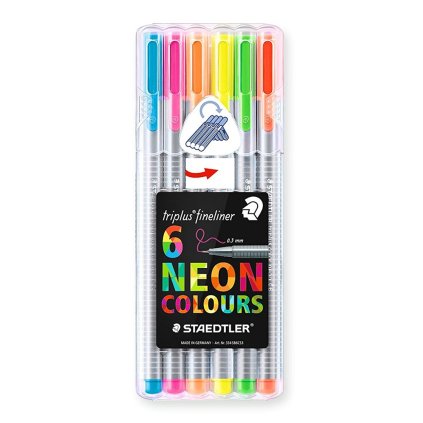 Staedtler, 334 SB6CS3, Triplus 334, linery 6 ks - Neonové