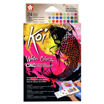 Sakura, KOI-WCB24S, Koi water colors CAC, 1/2 pánvičky, 24 ks