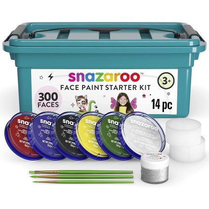 Snazaroo, 1194010, Mini Starter Kit, sada barev na obličej a tělo, 14 ks