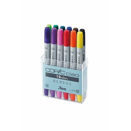 Copic, 22075312, Copic Ciao, double-sided markers, Basic tone, 12 pcs