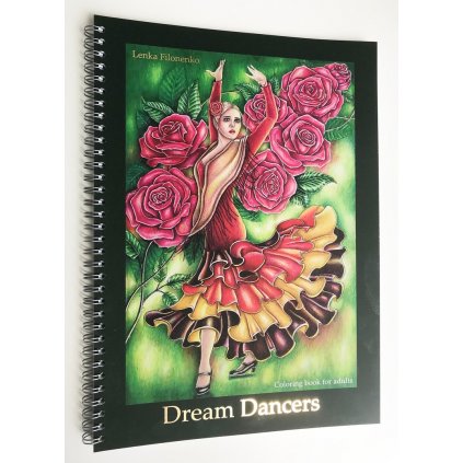 Dream dancers, antistresové omalovánky s podpisem autorky, Lenka Filonenko