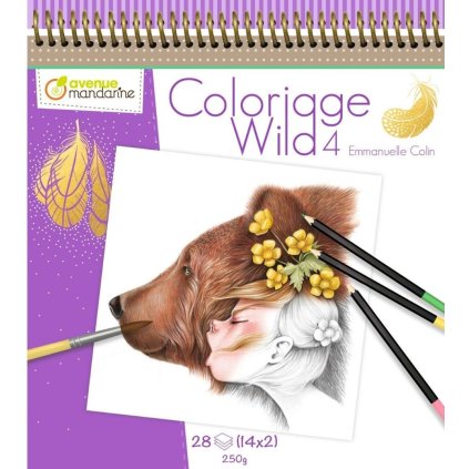 Umělecké omalovánky Coloriage Wild 4, GY093, Emmanuelle Colin