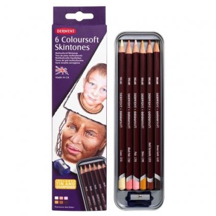 Derwent, Coloursoft Skintone, 2300217, pastelky 6 kusů