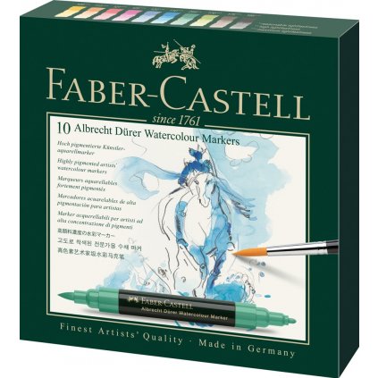 Faber-Castell, 160310, Albrecht Dürer, akvarelové popisovače, brush, 10 ks