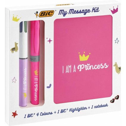 Bic, 972089, My message kit, sada zápisníku a psacích potřeb, I am a Princess