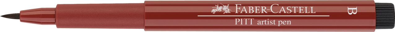 Levně Faber-Castell, 167403, Pitt Artist Pen, popisovač se štětečkovým hrotem (brush), 1 ks Barva: Indian red 192