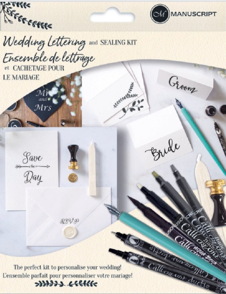 Levně Manuscript, MC180, Wedding Lettering & Sealing Kit, kaligrafický svatební set, 11 ks