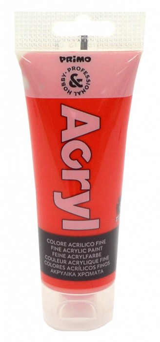 Levně Primo, 420TA75, akrylové barvy, mix barev, 75 ml, 1 ks Barva: Červená/Vermillion 300