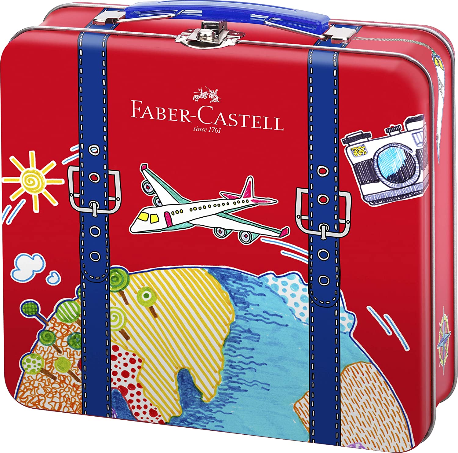 Levně Faber-Castell, 155535, Connector, fixy cestovatelský kufřík, 40 fixů + 12 klipů