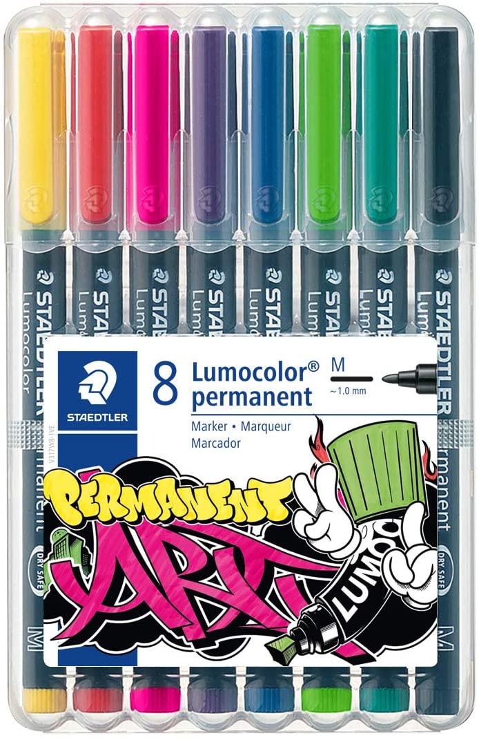 Levně Staedtler, 317 WP8-1, Lumocolor, sada permanentních popisovačů, 1 mm, 8 ks