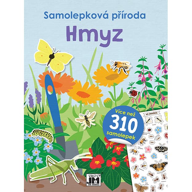 Levně Jiri Models, 3121-3, Samolepková příroda, sešit se samolepkami, Hmyz