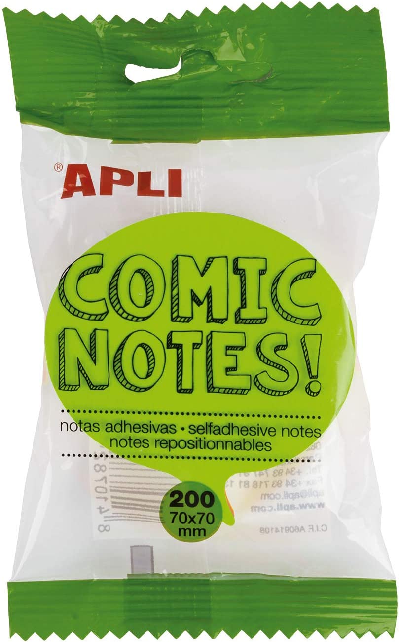 Levně APLI, 16278, Comic notes, samolepicí Post-it bloček na poznámky, 200 listů