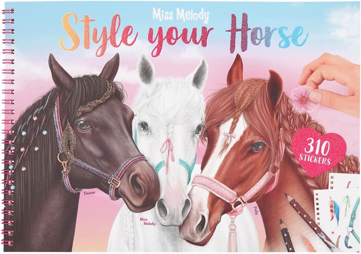 Miss Melody, 3490327, Style your horse, omalovánky s nálepkami, koně