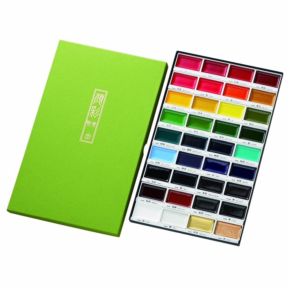 Levně Kuretake, MC20V36, Gansai Tambi, akvarelové barvy, 36 odstínů