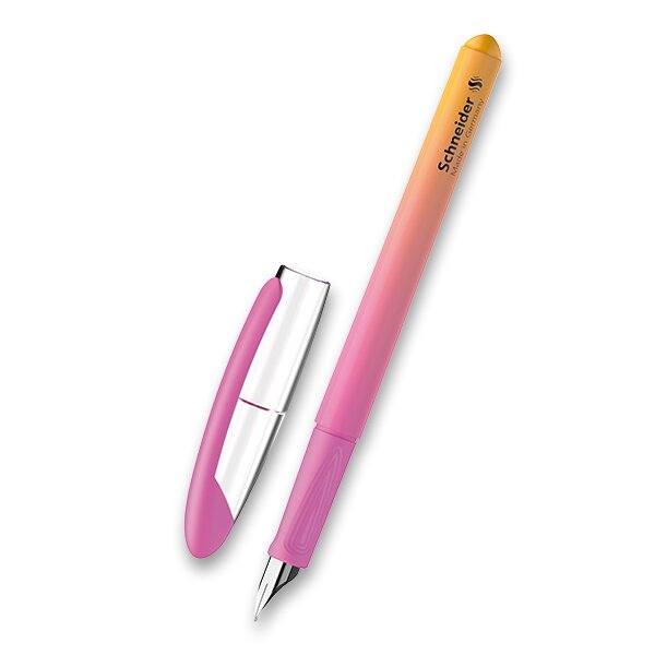 Levně Schneider, plnící pero, hrot M, různé motivy, 1 ks Barva: Růžová/oranžová