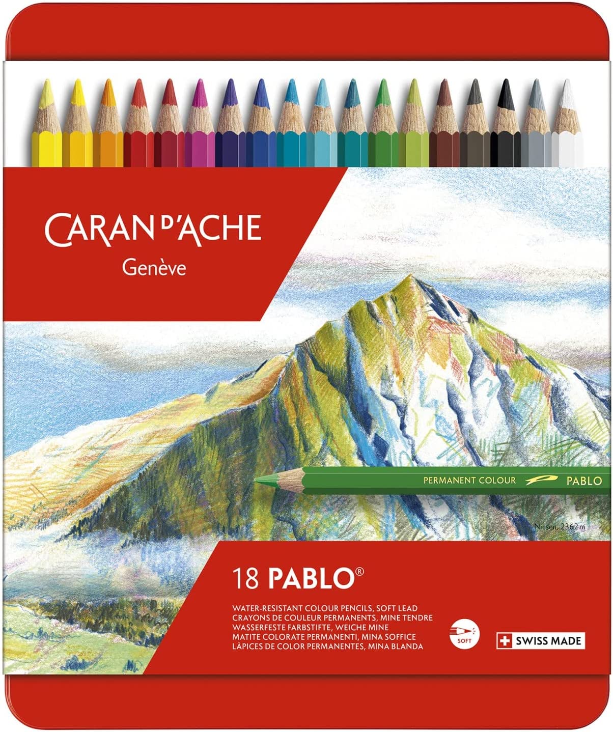 Levně Caran d´Ache Caran d'Ache, 666.318, Pablo, umělecké pastelky nejvyšší kvality, 18 ks