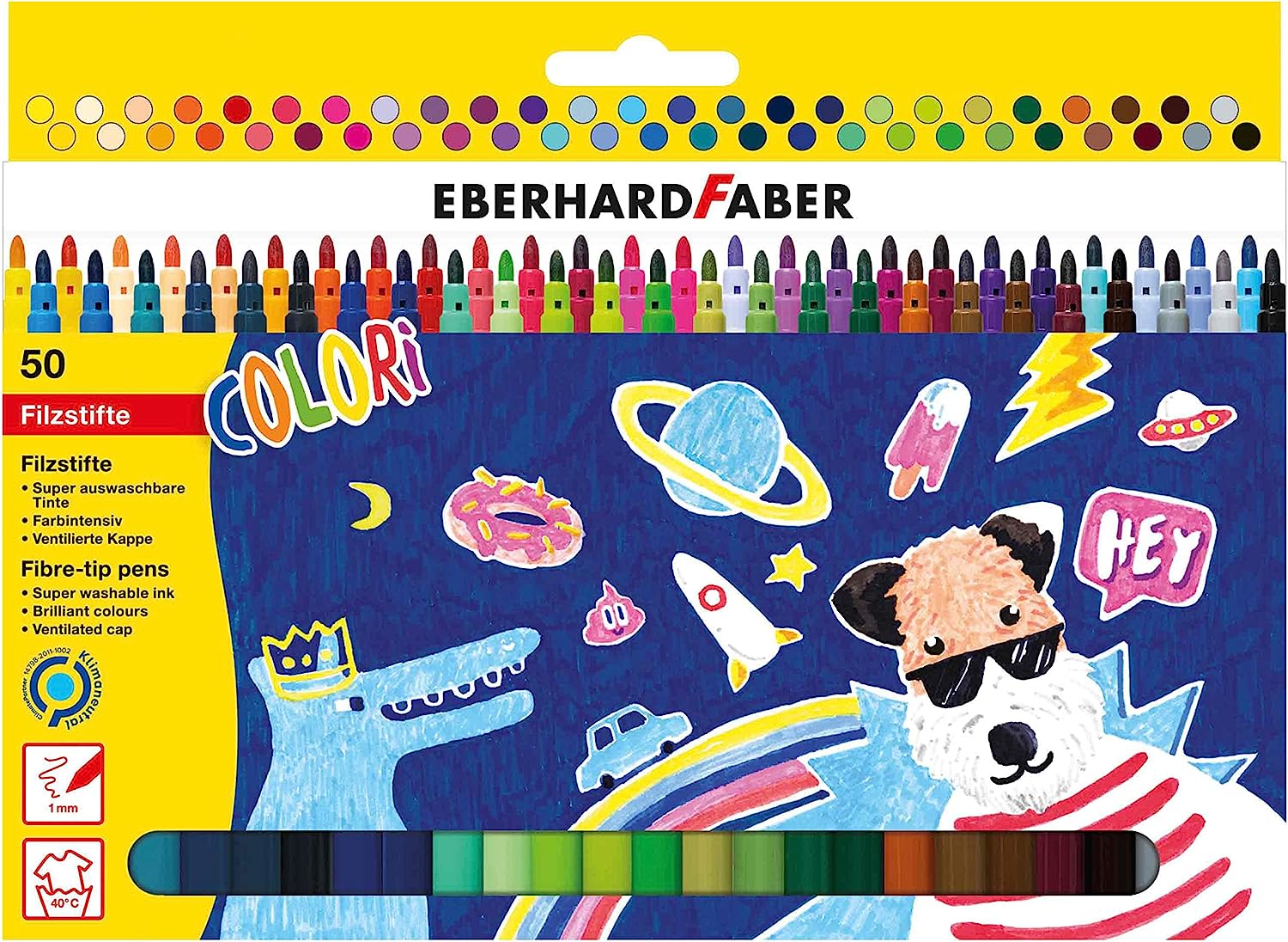 Levně Eberhard Faber, 551150, Colori, sada popisovačů/fixů, 50 ks