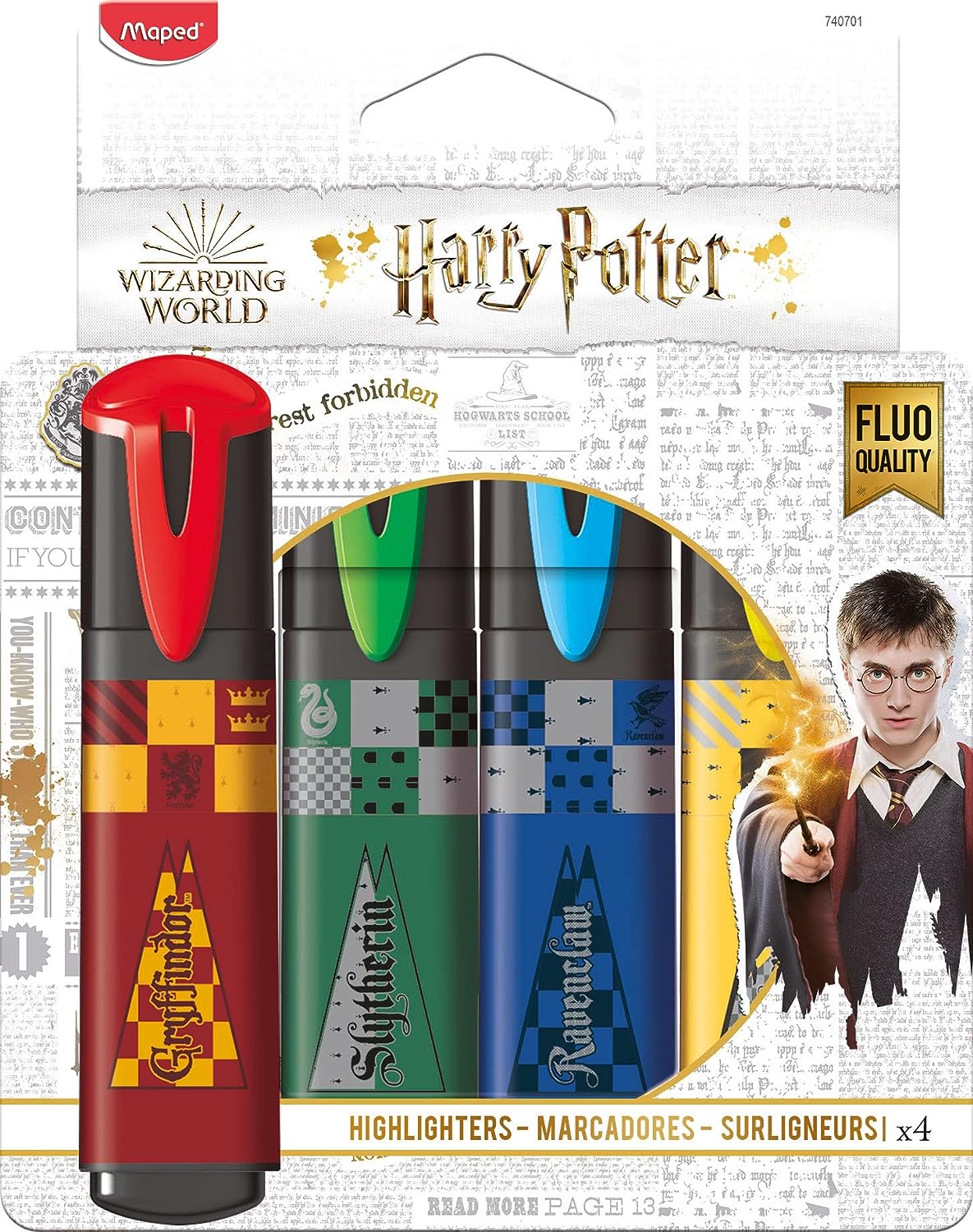 Levně Maped, 740701, sada zvýrazňovačů Harry Potter, 4 ks