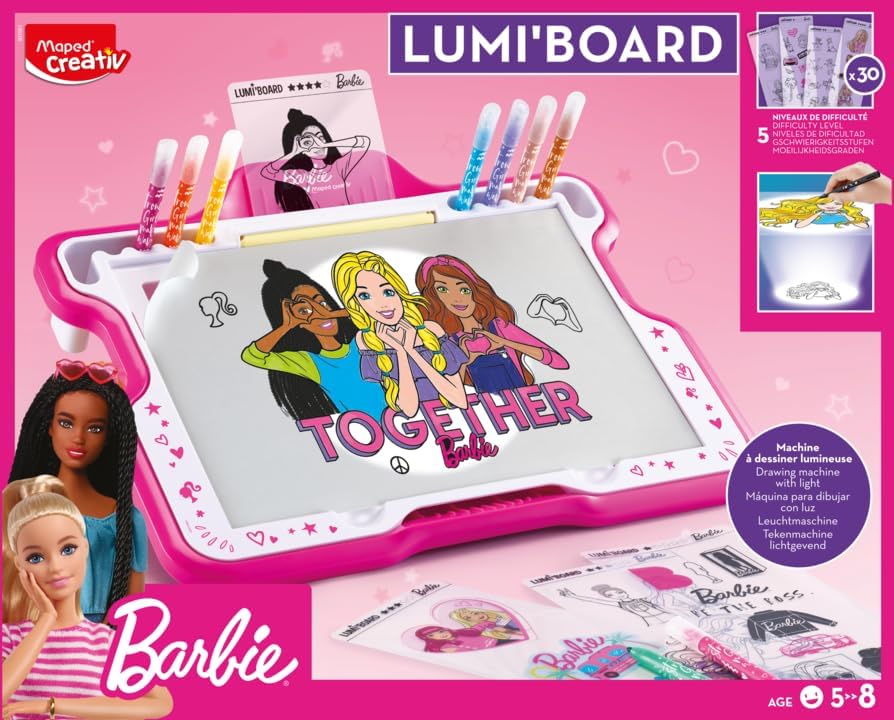 Maped, 907061, Creativ Lumi Board, tabule s podsvícením a doplňky, Barbie