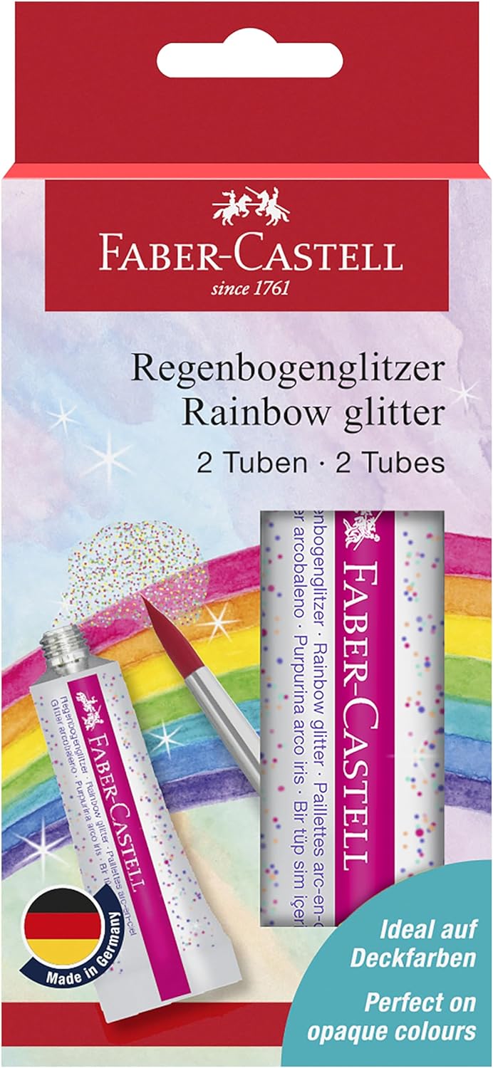 Levně Faber-Castell, 125089, sada třpytek v tubě, Rainbow, 2 ks