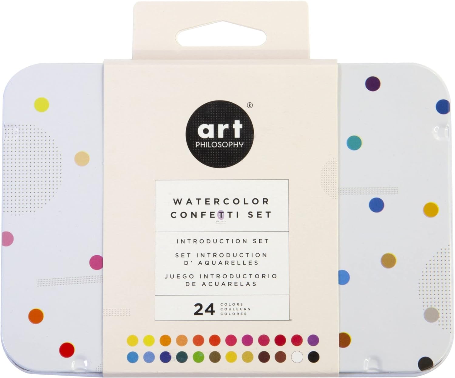 Levně Art Philosophy, 642440, Watercolor Confetti Set, akvarelové barvy v pánvičkách, 24 ks