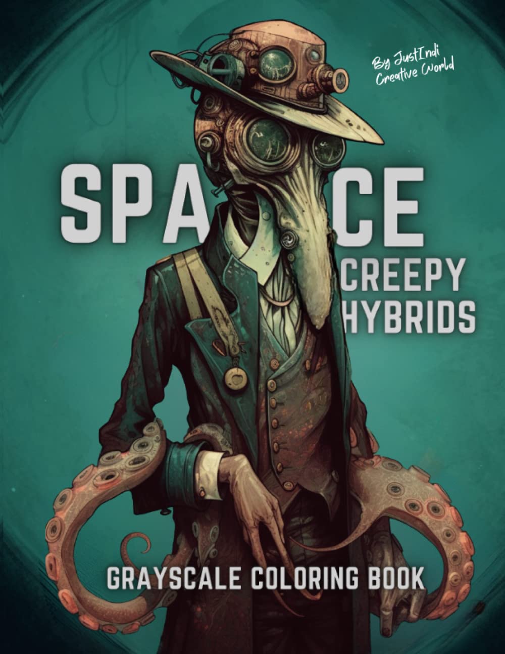 Levně Space Creepy Hybrids, antistresové omalovánky, Just Indi Creative World