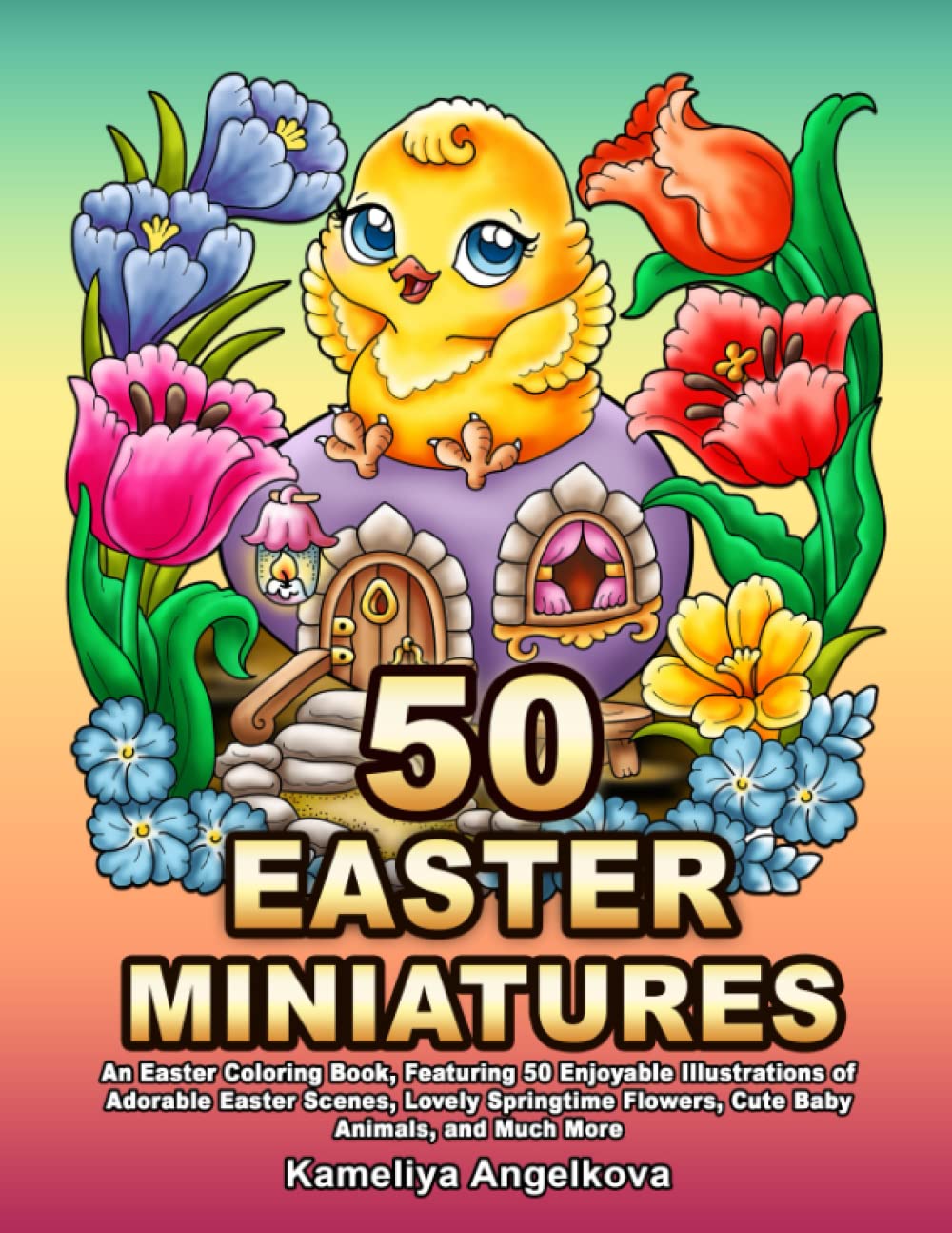 Levně 50 Easter Miniatures, antistresové omalovánky, Kameliya Angelkova