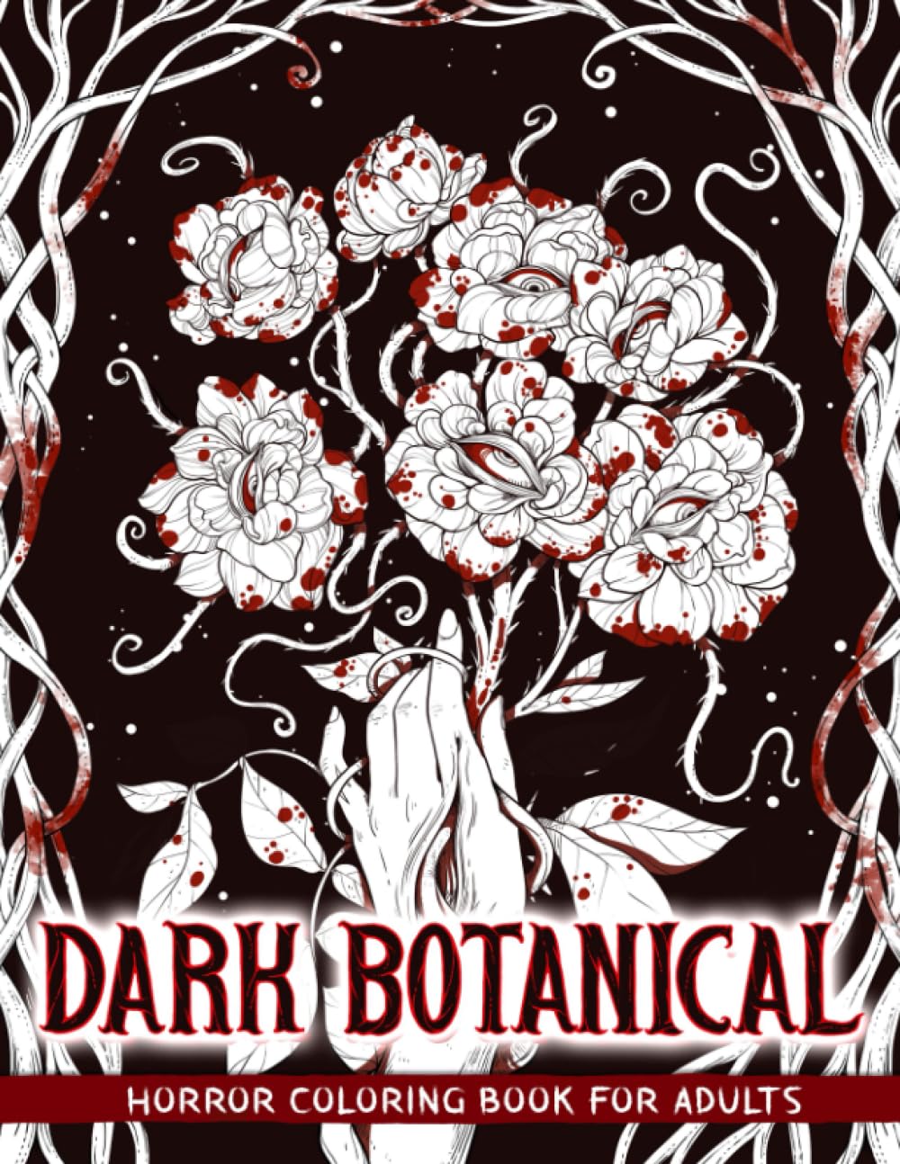 Levně Dark Botanical, antistresové omalovánky, Crook Crook