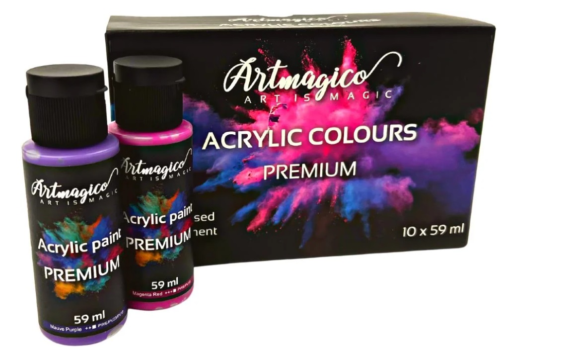 Levně Artmagico, 81170, sada akrylových barev Premium, 59 ml, 10 ks