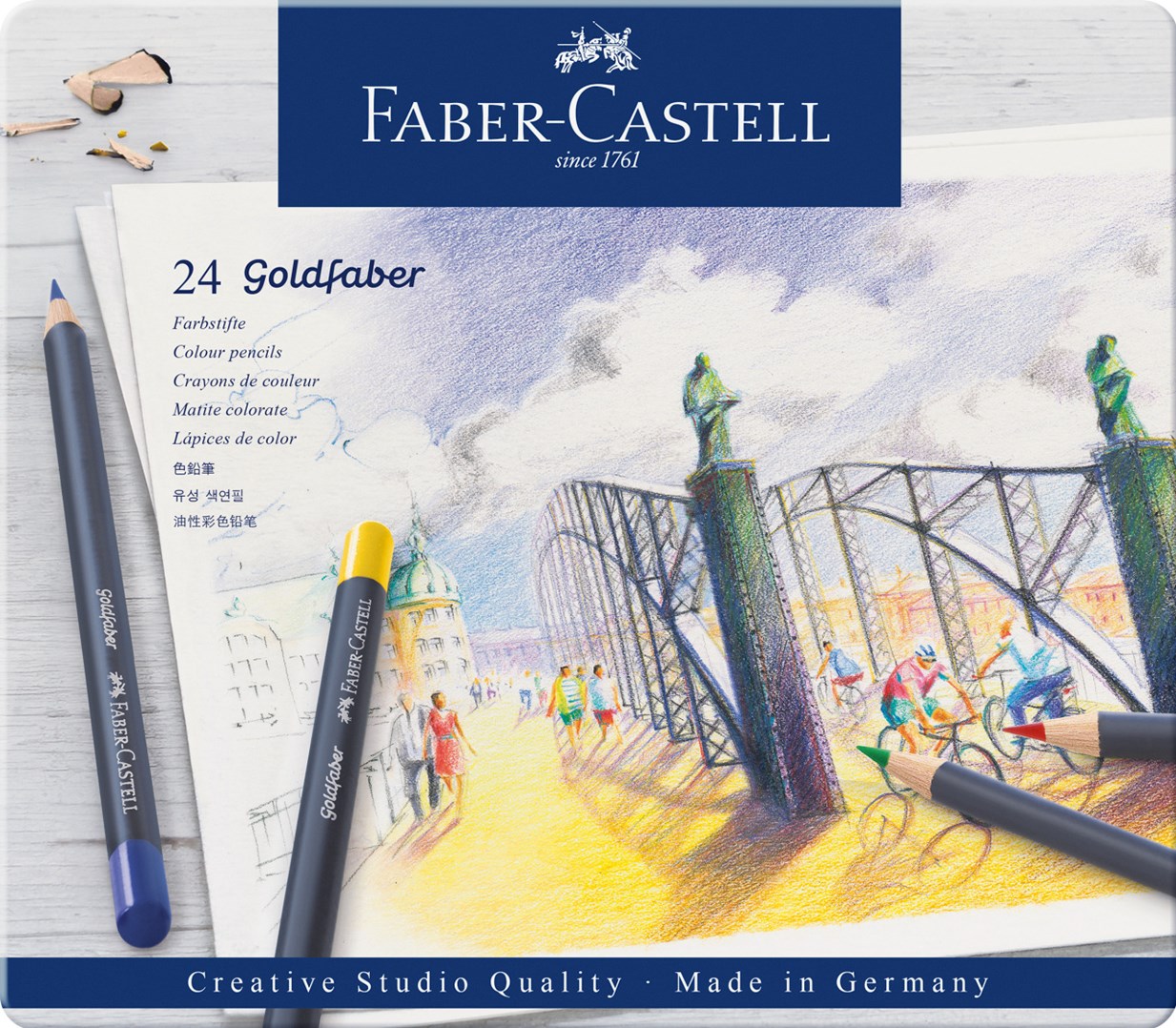 Levně Faber-Castell Faber Castell, 114724, Goldfaber, sada uměleckých pastelek, 24 ks