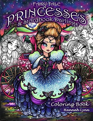 Levně Fairy Tale Princesses & Storybook Darlings, antistresové omalovánky, Hannah Lynn