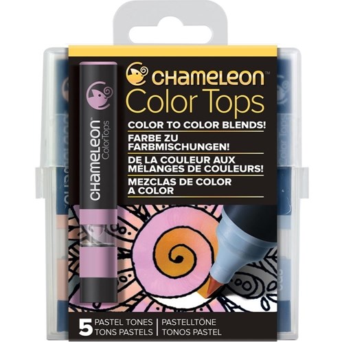 Levně CHAMELEON, CT4501, Color tops, tonovací nástavce pro popisovače, 5 ks, Pastel tones